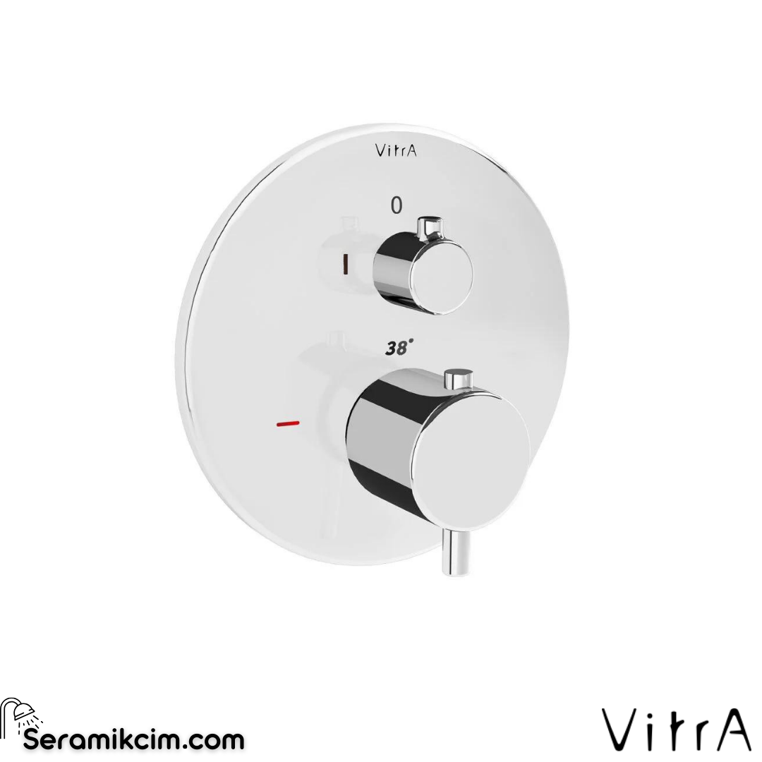 Vitra Origin Ankastre Termostatik Duş Bataryası (V-Box Sıva Üstü Grubu), Krom