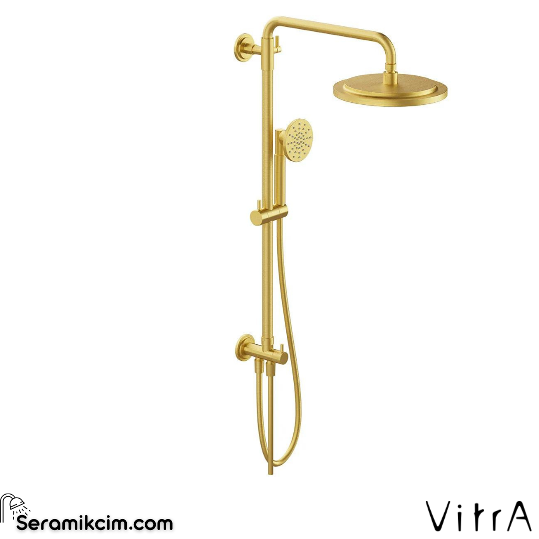 Vitra Origin Classic Duş Sistemi, Fırçalı Altın