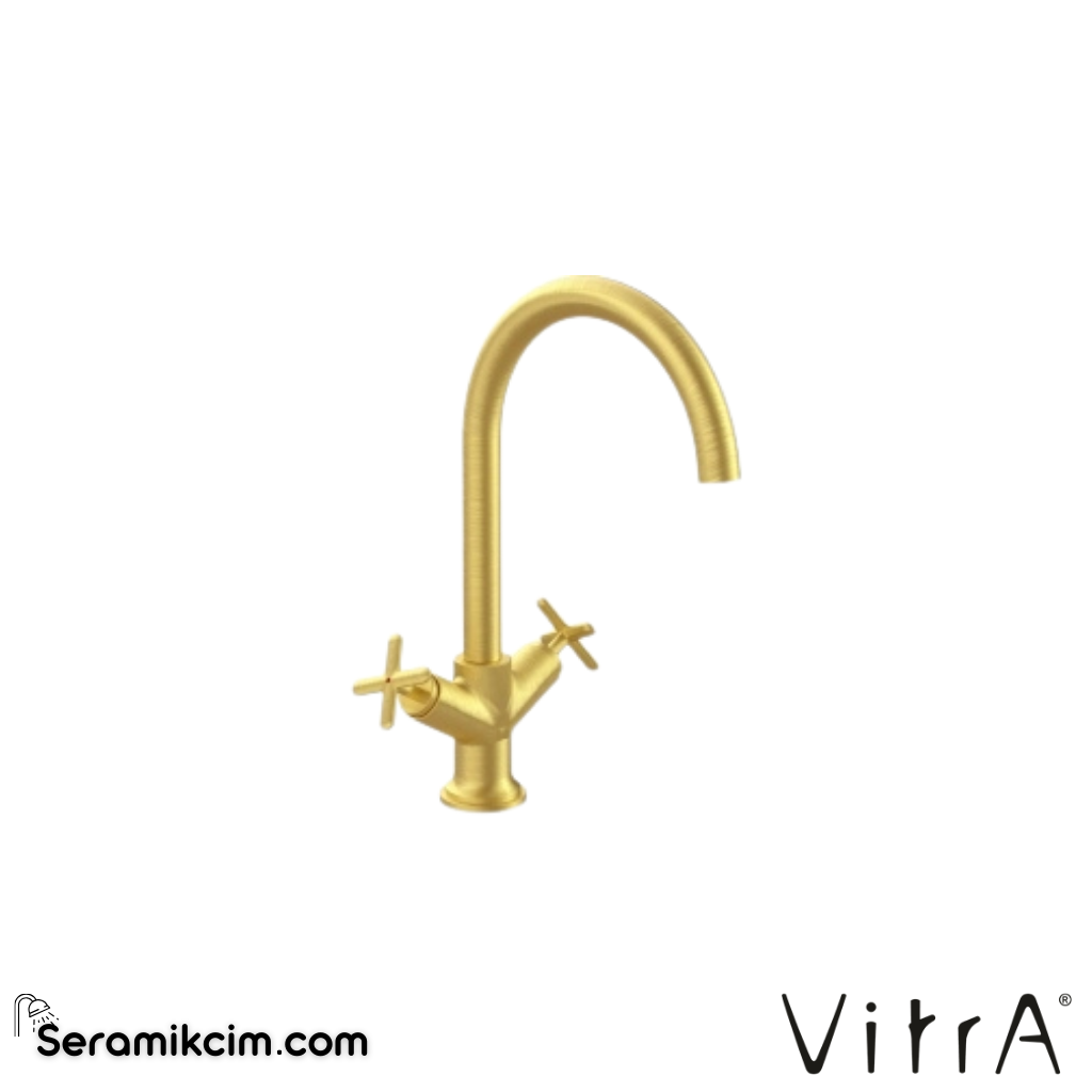 Vitra Origin Classic Eviye Bataryası Fırçalı Altın A4291125 - A4291125