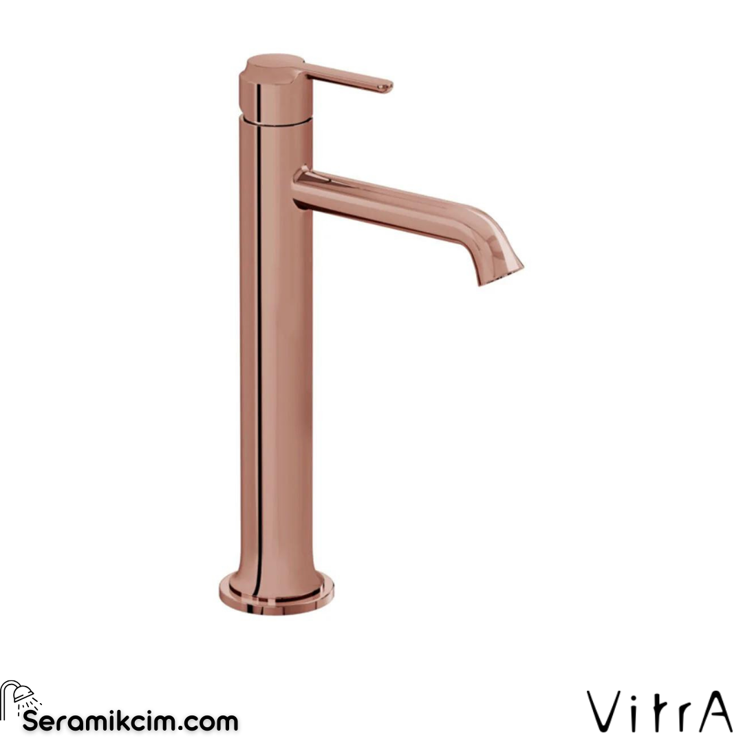 Vitra Origin Classic Lavabo Bataryası (Üstten Kumandalı, Çanak), Soft Bakır