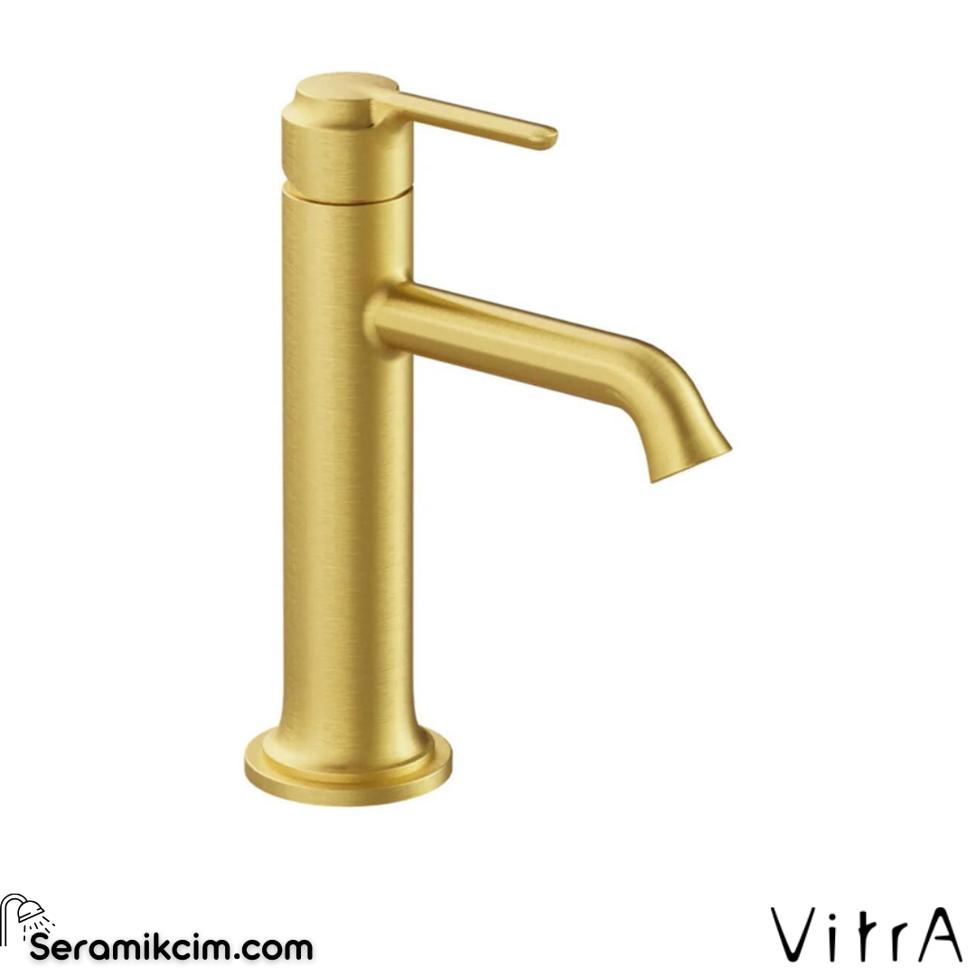 Vitra Origin Classic Lavabo Bataryası (Üstten Kumandalı), Fırçalı Altın