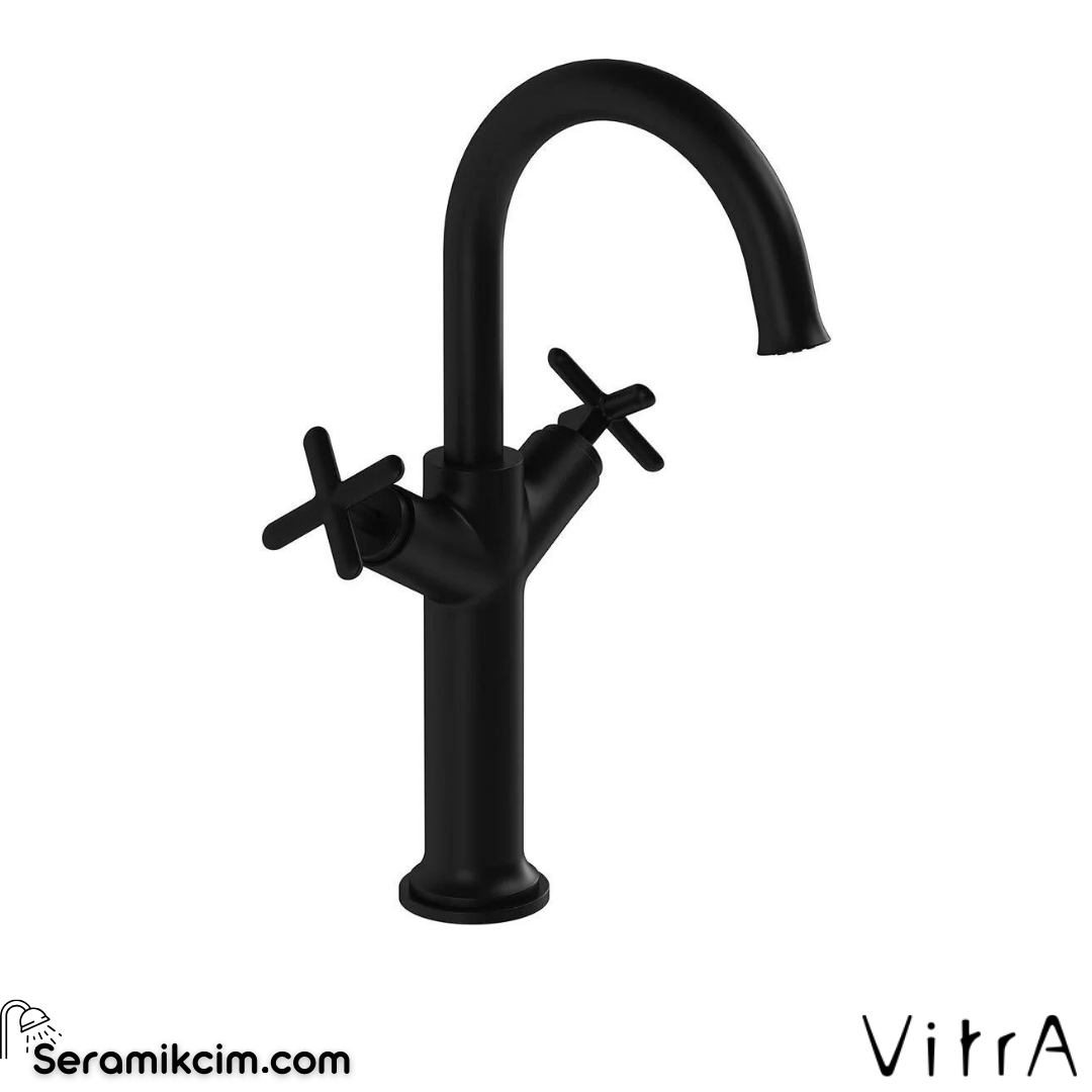 Vitra Origin Classic Lavabo Bataryası (Çift Kumandalı, Çanak), Mat Siyah