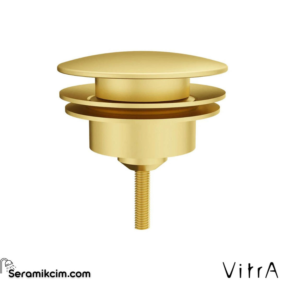 Vitra Origin Classic Lavabo Yuvarlak Süzgeci Universal (Basmalı), Fırçalı Altın