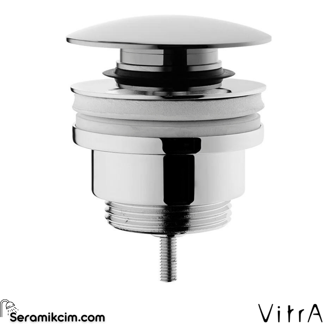 Vitra Origin Classic Lavabo Yuvarlak Süzgeci Universal (Basmalı), Krom