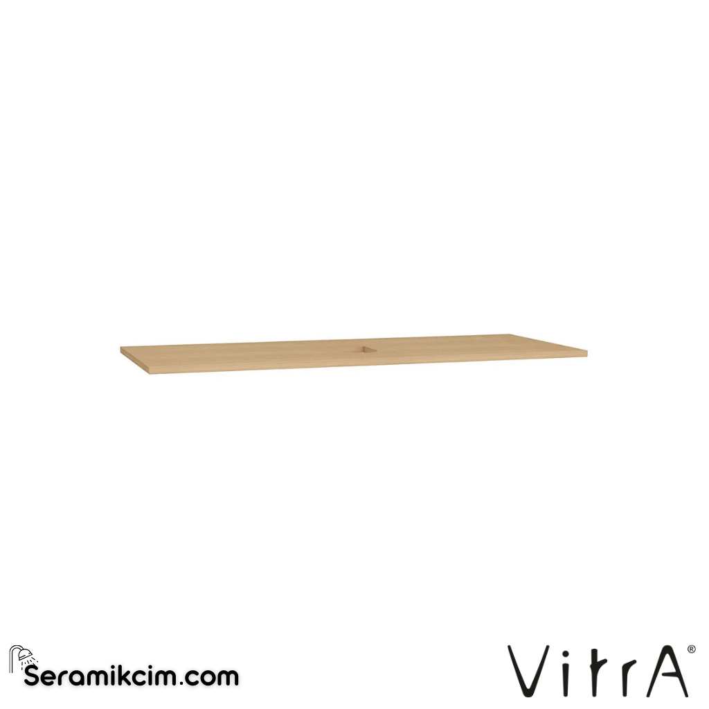 VitrA Origin Üst Tezgah 120 cm, ahşap armatür deliksiz, orta sifon delikli, açık meşe 65932 - 65932