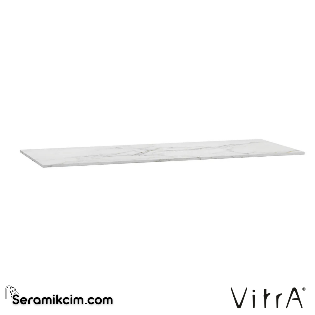 VitrA Origin Üst Tezgah 120 cm, neolith armatür deliksiz, sifon deliksiz, calacatta silk 66976 - 66976