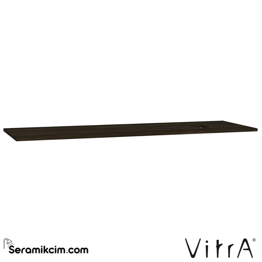 VitrA Origin Üst Tezgah 150 cm, ahşap armatür deliksiz, sağ sifon delikli, karaağaç 65937 - 65937