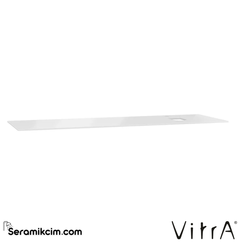 VitrA Origin Üst Tezgah 150 cm, cam armatür delikli, sağ sifon delikli, beyaz 65748 - 65748