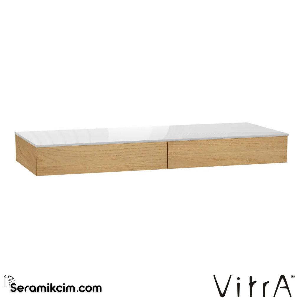 VitrA Origin Yan Ünite 120 cm, iki çekmeceli açık meşe 66969 - 66969