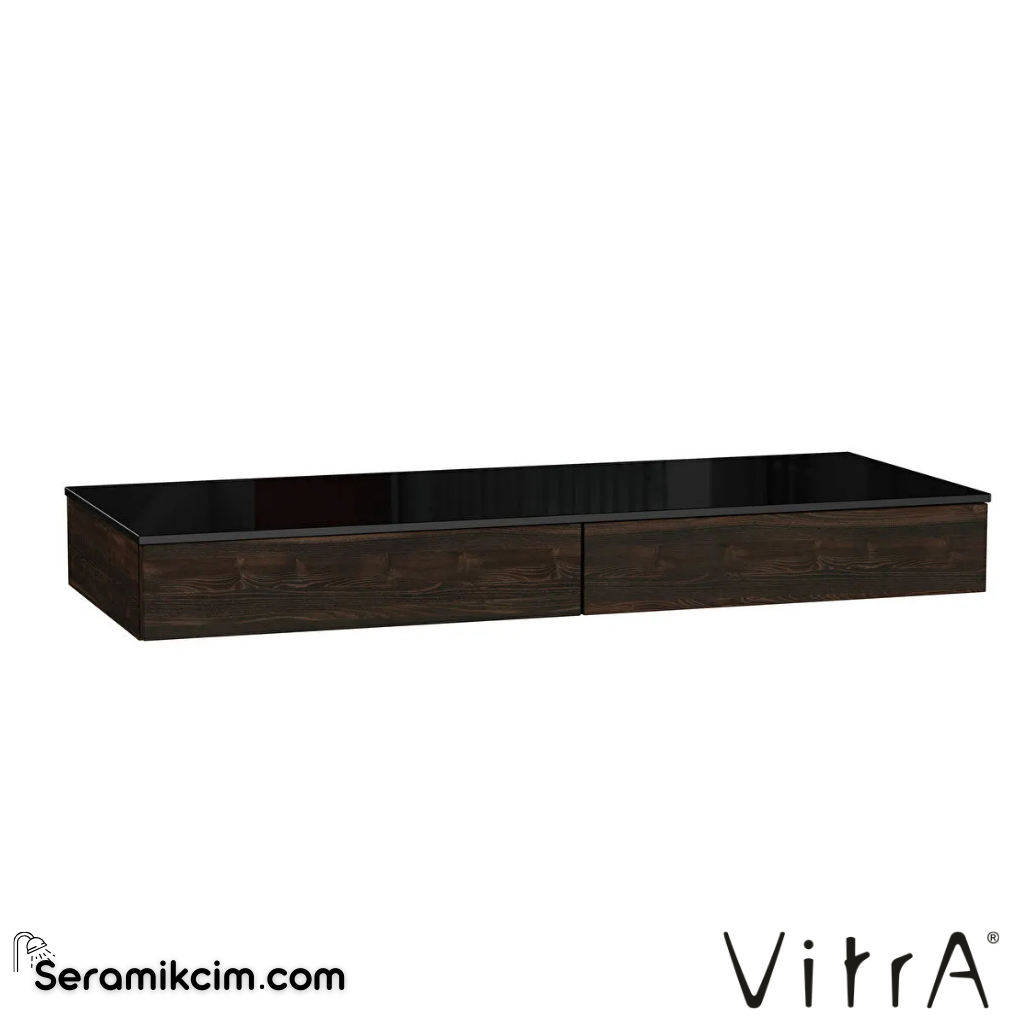 VitrA Origin Yan Ünite 120 cm, iki çekmeceli karaağaç 66970 - 66970