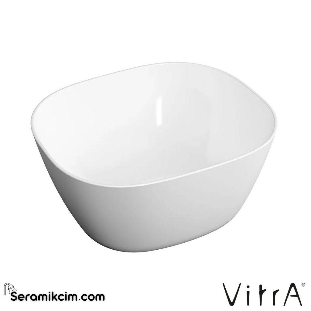 VitrA Plural Çanak Lavabo Oval, Kompakt, 45x38 cm Armatür Deliksiz, Su Taşma Deliksiz, Clean, Beyaz - 7811B403-0016