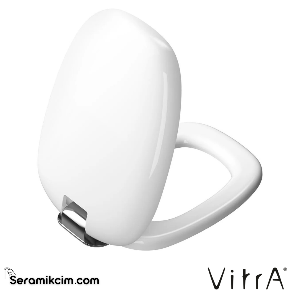 VitrA Plural Klozet Kapağı Duroplast, Üstten Sıkmalı Yavaş Kapanır, Kolay Sök-Tak, Metal Menteşeli, Beyaz 126-003-009 - 126-003-009