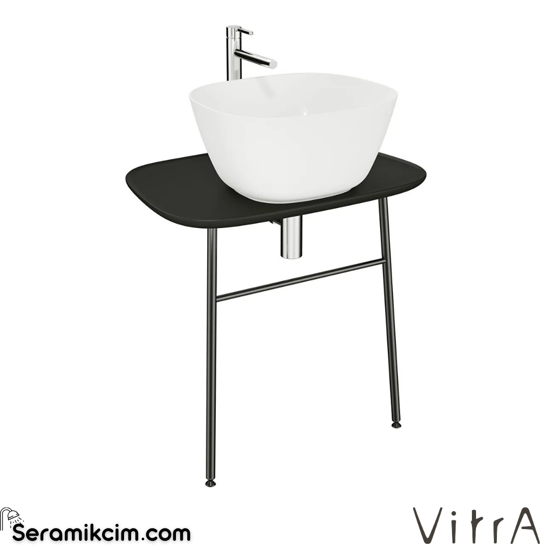 VitrA Plural Lavabo Ünitesi 70cm, Asma, Alçak Mat Siyah 62562