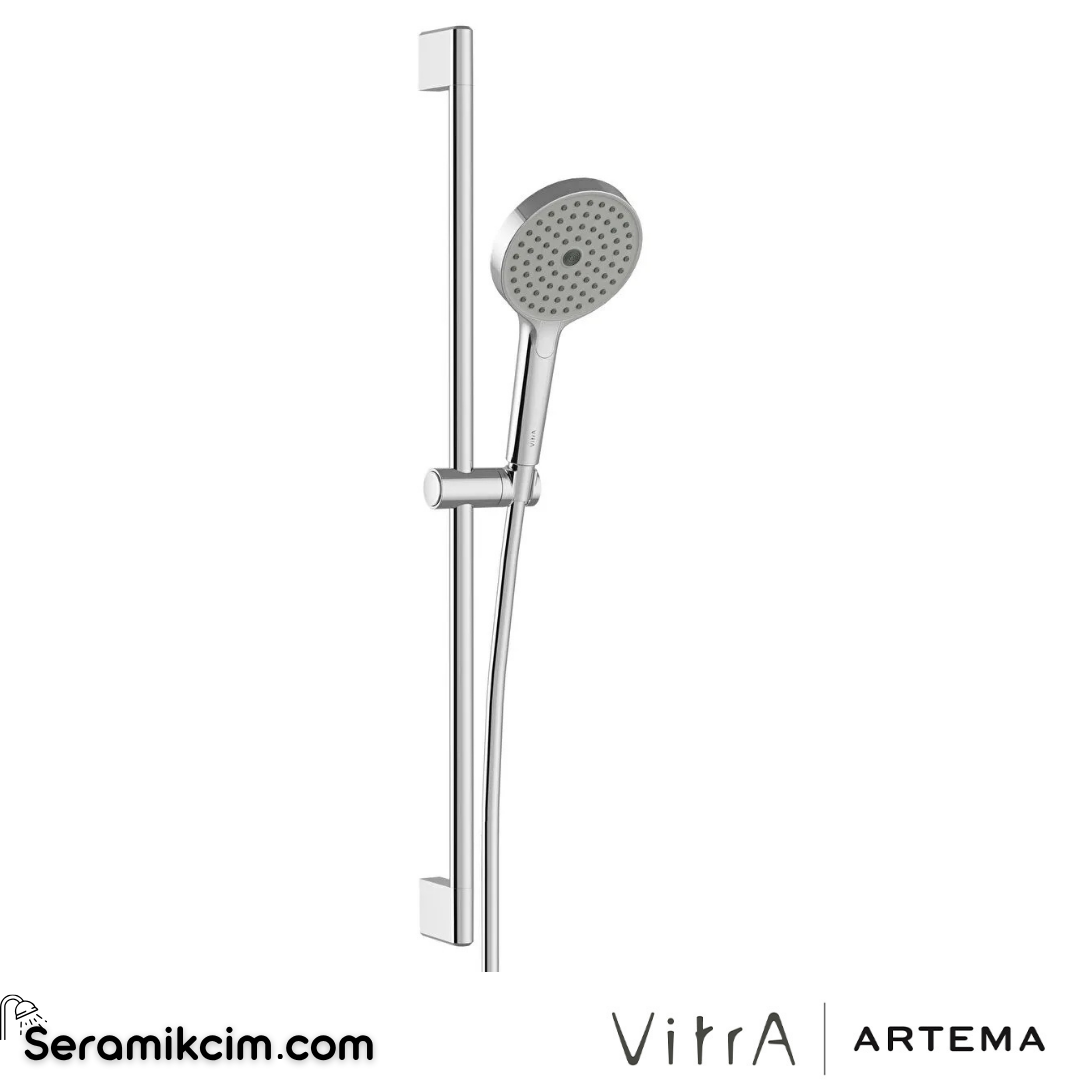 VitrA Prime Round Sürgülü El Duşu 3 Fonksiyonlu 130mm Krom A45927