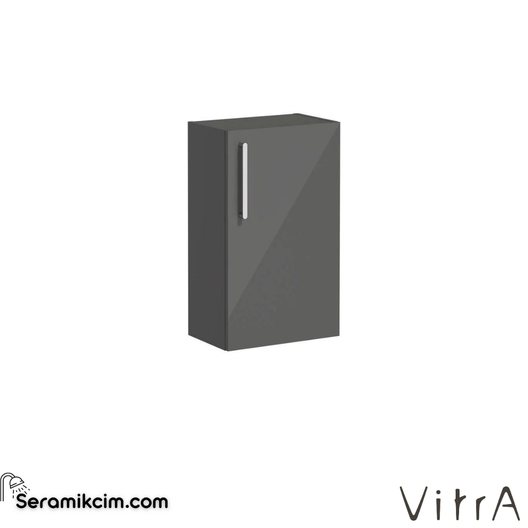 Vitra Root Alt Ünite, 40 Cm, Dar, Parlak Antrasit, Sağ