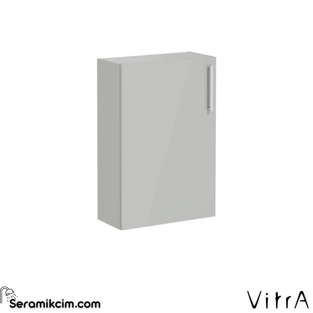 Vitra Root Alt Ünite, 55 Cm, Dar, Parlak İnci Grisi, Sol