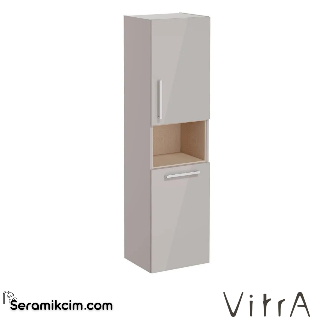 Vitra Root Boy Dolabı, 40 Cm, Kısa, Çamaşır Sepetli, Parlak Sahra Beji, Sağ - 66232