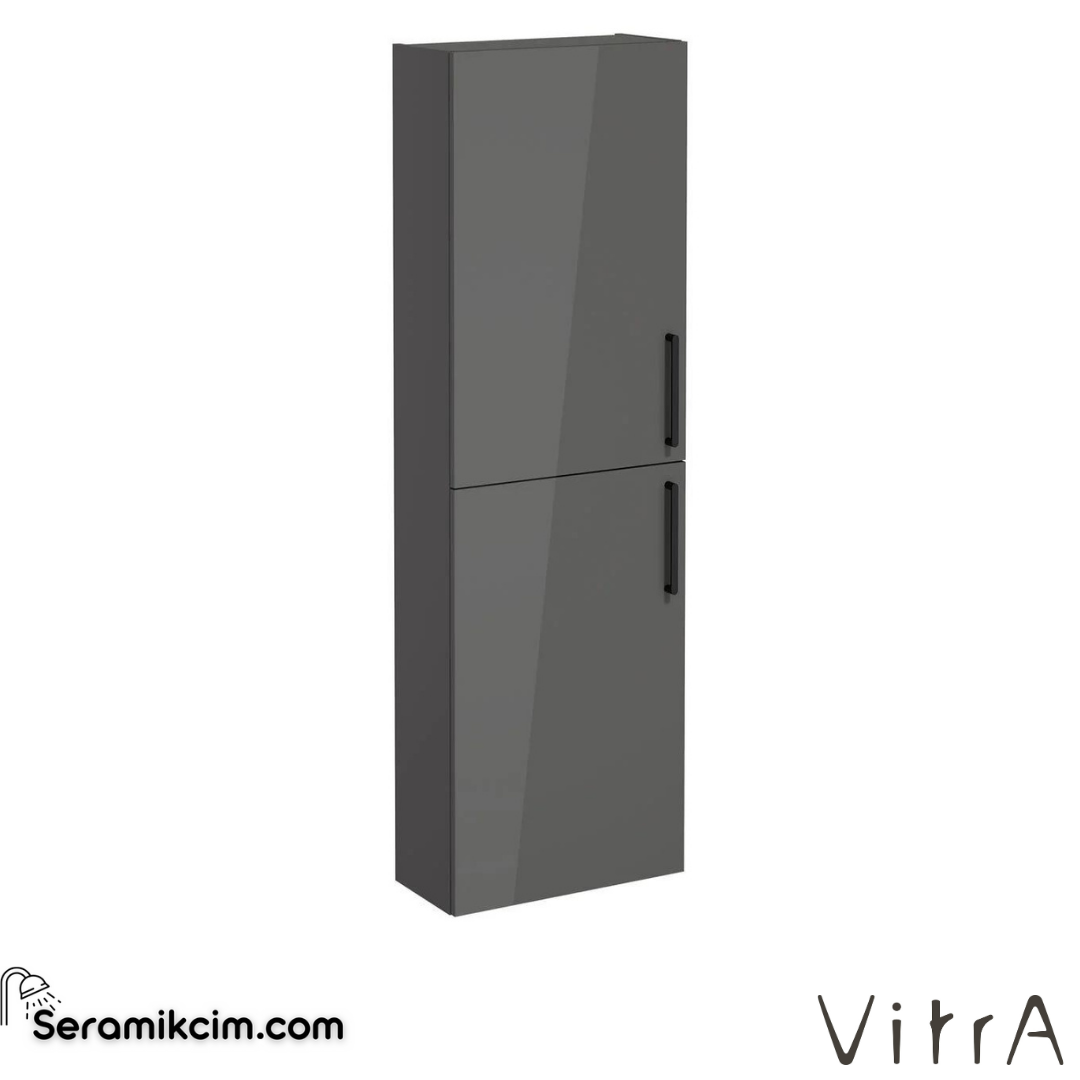 Vitra Root Boy Dolabı, 55 Cm, Dar, Parlak Antrasit