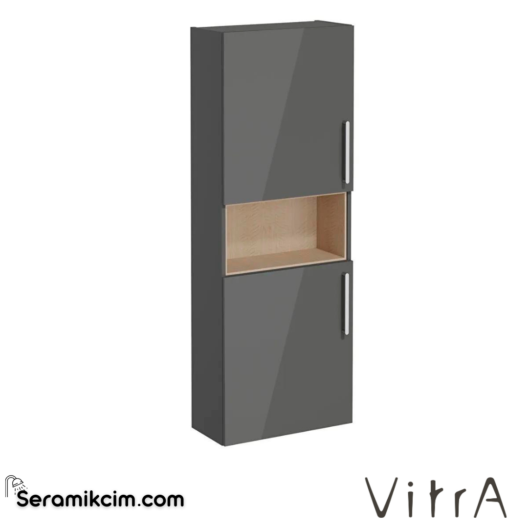 Vitra Root Boy Dolabı, 55, Dar, Kısa, Parlak Antrasit - 66248