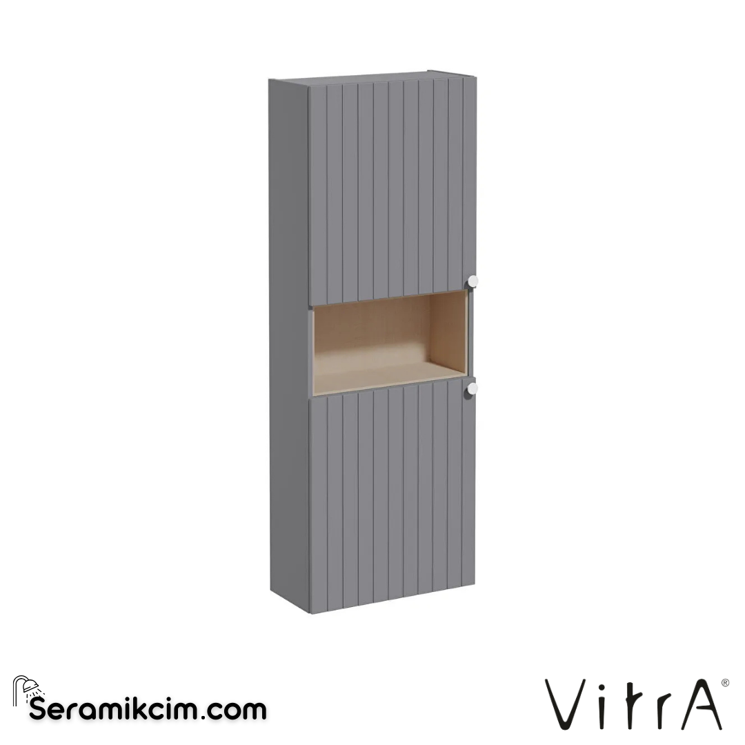Vitra Root Groove Boy Dolabı, 55, Dar, Kısa, Mat Gri - 69109
