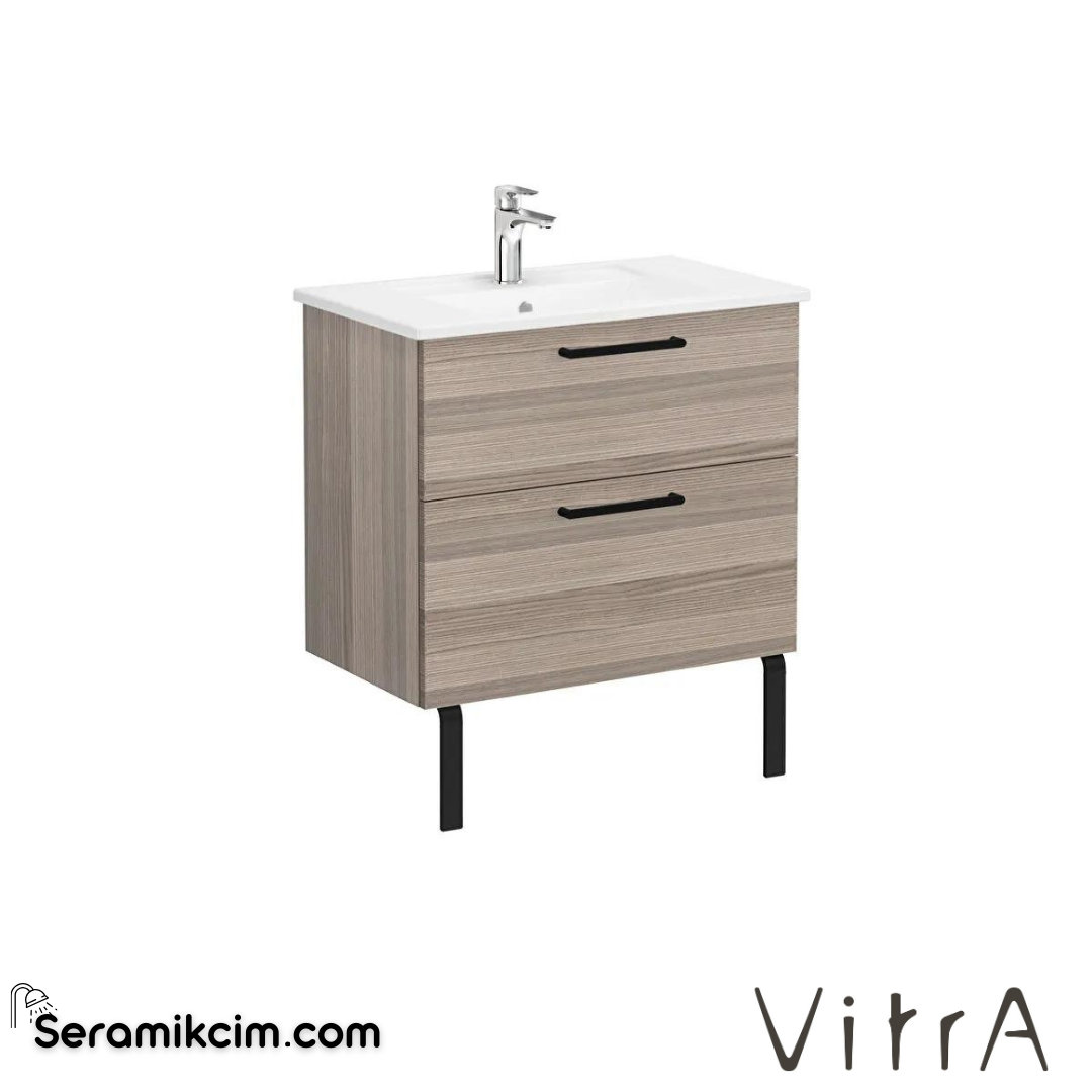 Vitra Root Lavabo Dolabı, İki Çekmeceli, 80 Cm, Cordoba, Köşeli Lavabolu - 68288