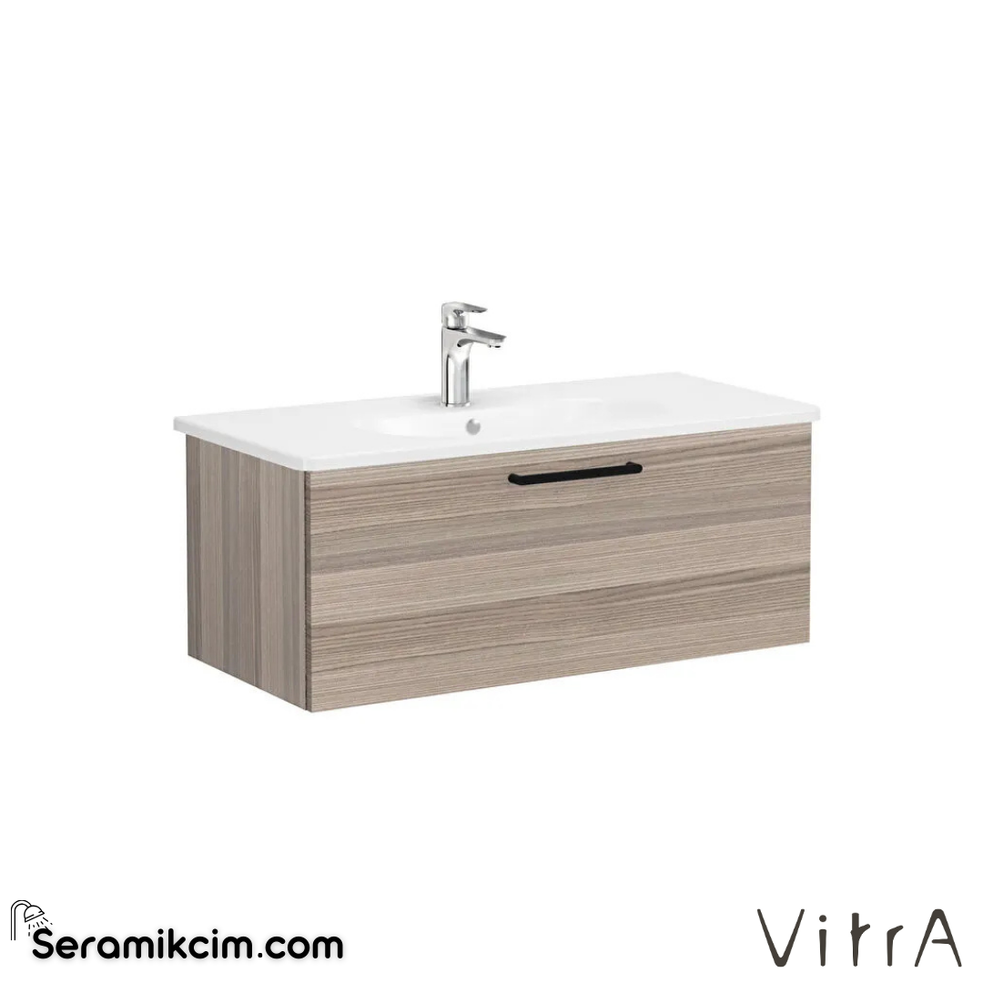 Vitra Root Lavabo Dolabı, Tek Çekmeceli, 100 Cm, Cordoba, Yuvarlak Lavabolu - 68257