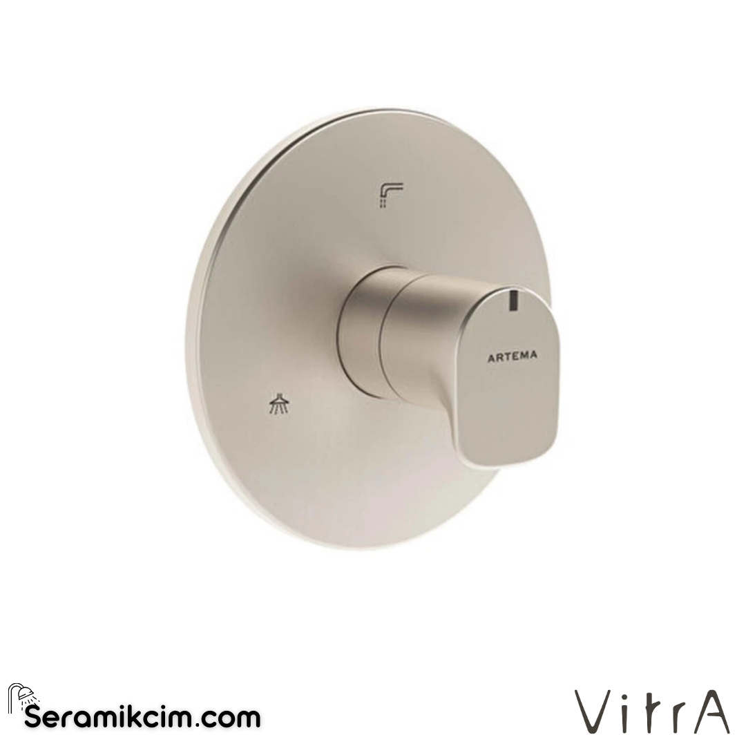 VitrA Root Round Ankastre 3 Yollu Yönlendirici (V-Box, sıva üstü grubu) Fırçalı Nikel A4337834 - A4337834