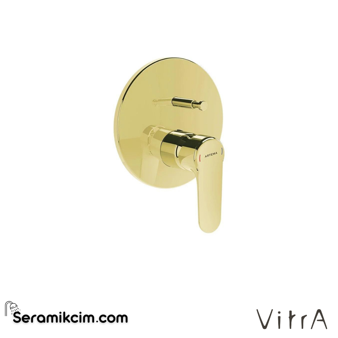 Vitra Root Round Ankastre Banyo Bataryası  (Sıva Üstü Grubu), Altın - A4272723