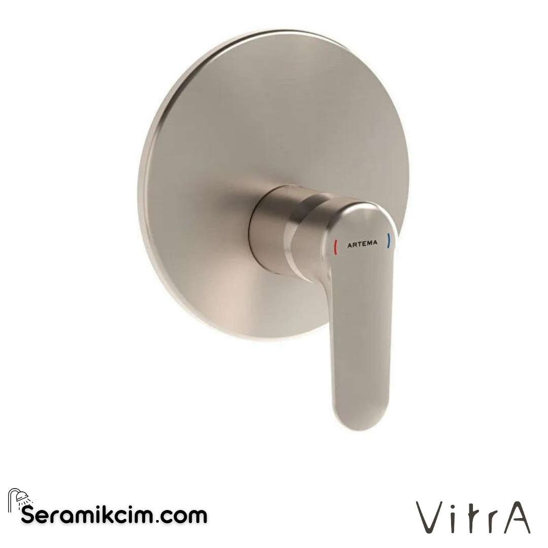 Vitra Root Round Ankastre Duş Bataryası (V-Box Sıva Üstü Grubu), F.Nikel - A4282934