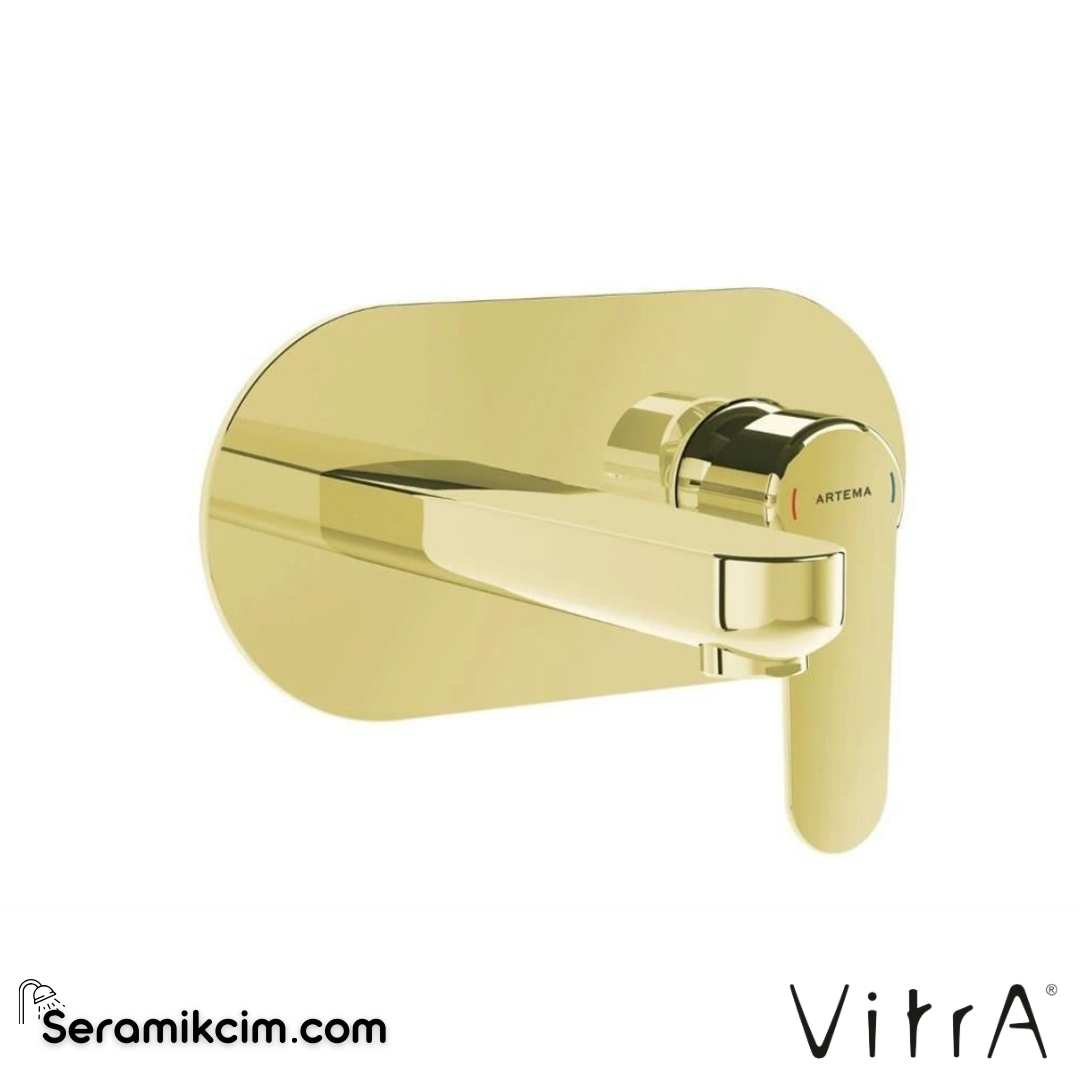 Vitra Root Round Ankastre Lavabo Bataryası (Sıva Üstü Grubu) Soft Altın A4272174 - A4272174