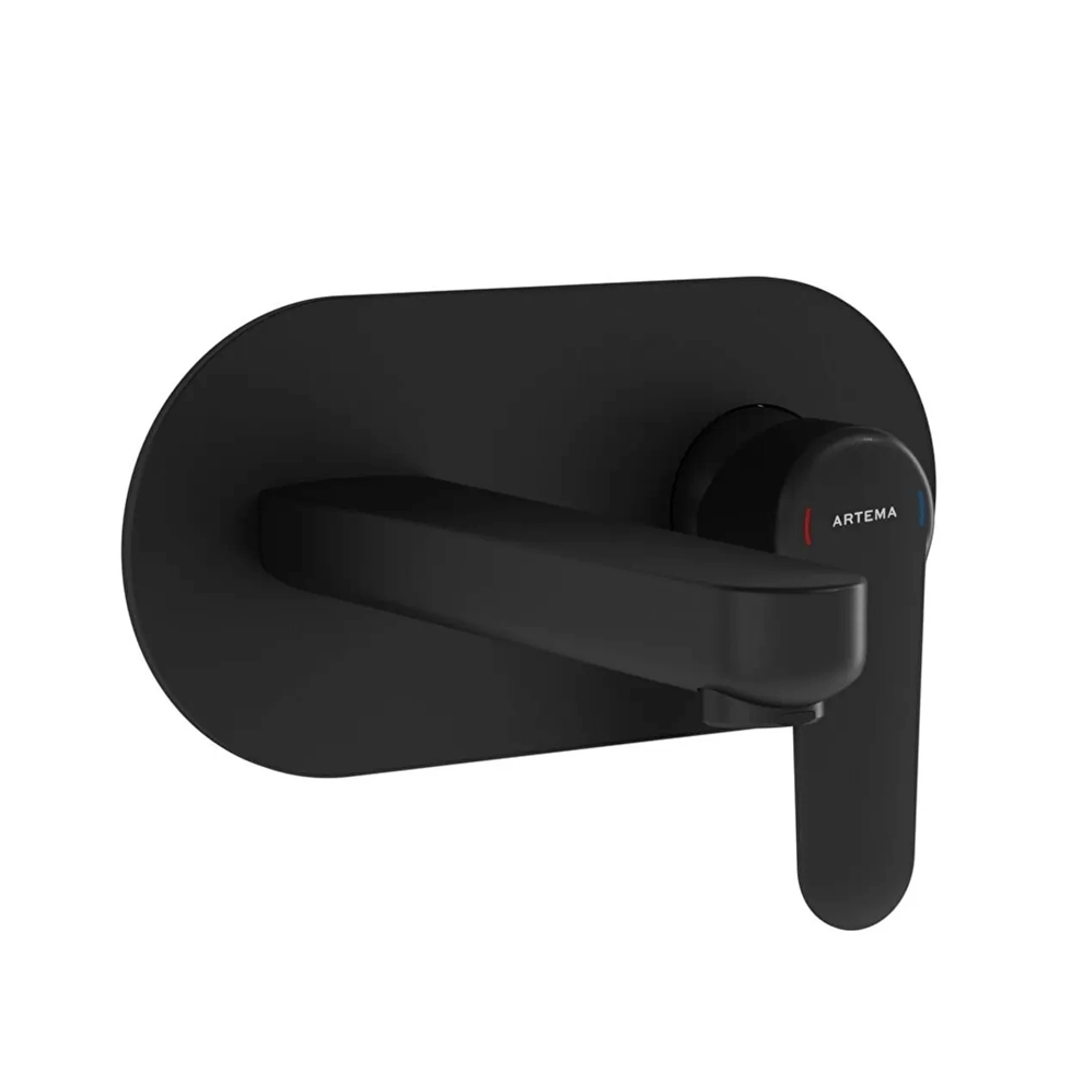 Vitra Root Round Ankastre Lavabo Bataryası  (Sıva Üstü Grubu), Mat Siyah - A4272136