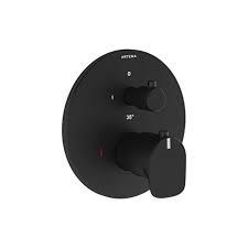 Vitra Root Round Ankastre Termostatik Banyo Bataryası (V-Box, Sıva Üstü Grubu) Mat Siyah A4269436 - A4269436