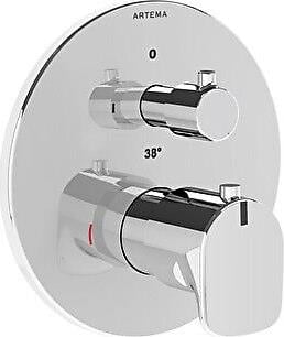 Vitra Root Round Ankastre Termostatik Duş Bataryası (V-Box Sıva Üstü Grubu), Krom - A42695