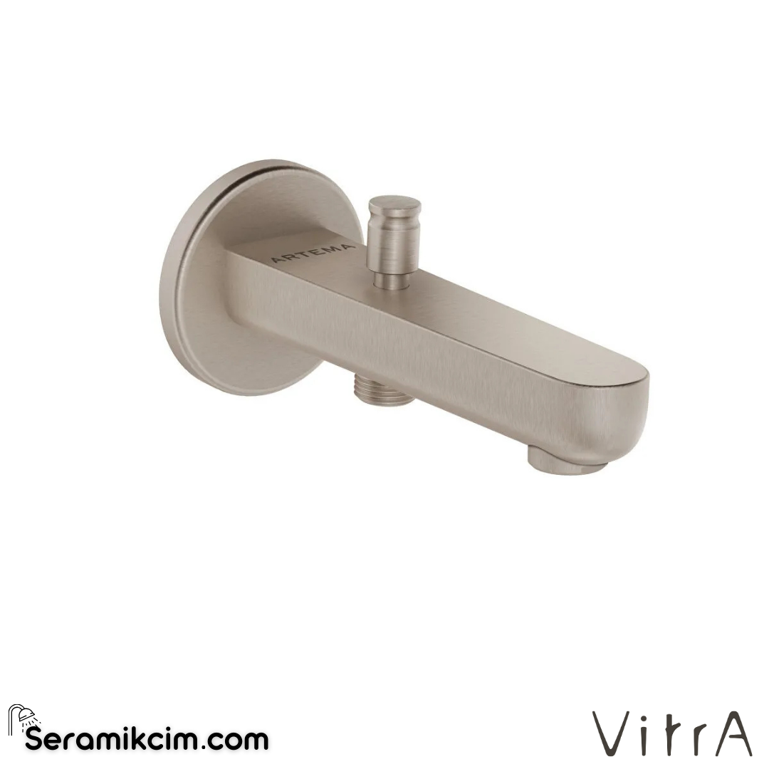 VitrA Root Round Çıkış Ucu (el duşu çıkışlı) Fırçalı Nikel A4312634 - A4312634