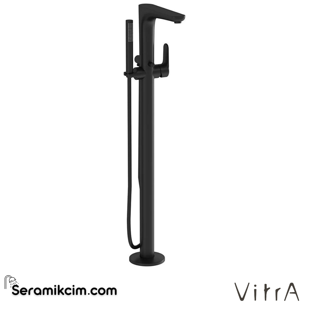 Vitra Root Round Küvet Bataryası (Yerden - El Duşlu), Mat Siyah - A4274136
