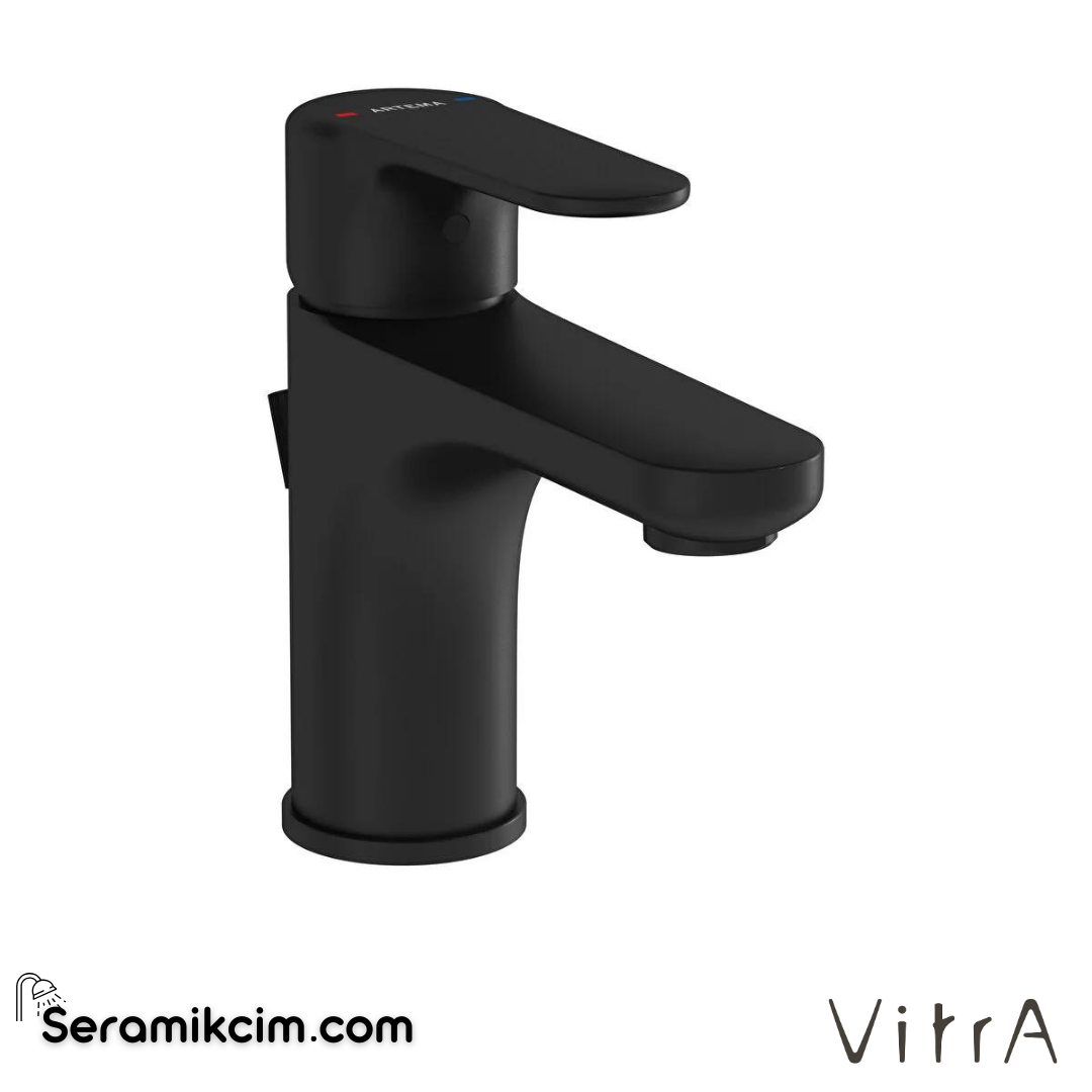 Vitra Root Round Lavabo Bataryası Pop-Uplı , Mat Siyah - A4272236