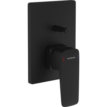 Vitra Root Square Ankastre Banyo Bataryası (Sıva Üstü Grubu), Mat Siyah - A4275236