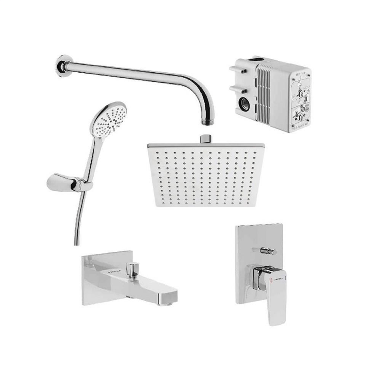 Vitra Root Square Ankastre Banyo Seti Rain Q (A42740, A41949, A42752, A45736Sta, A45707Sta, A45652) - A49280