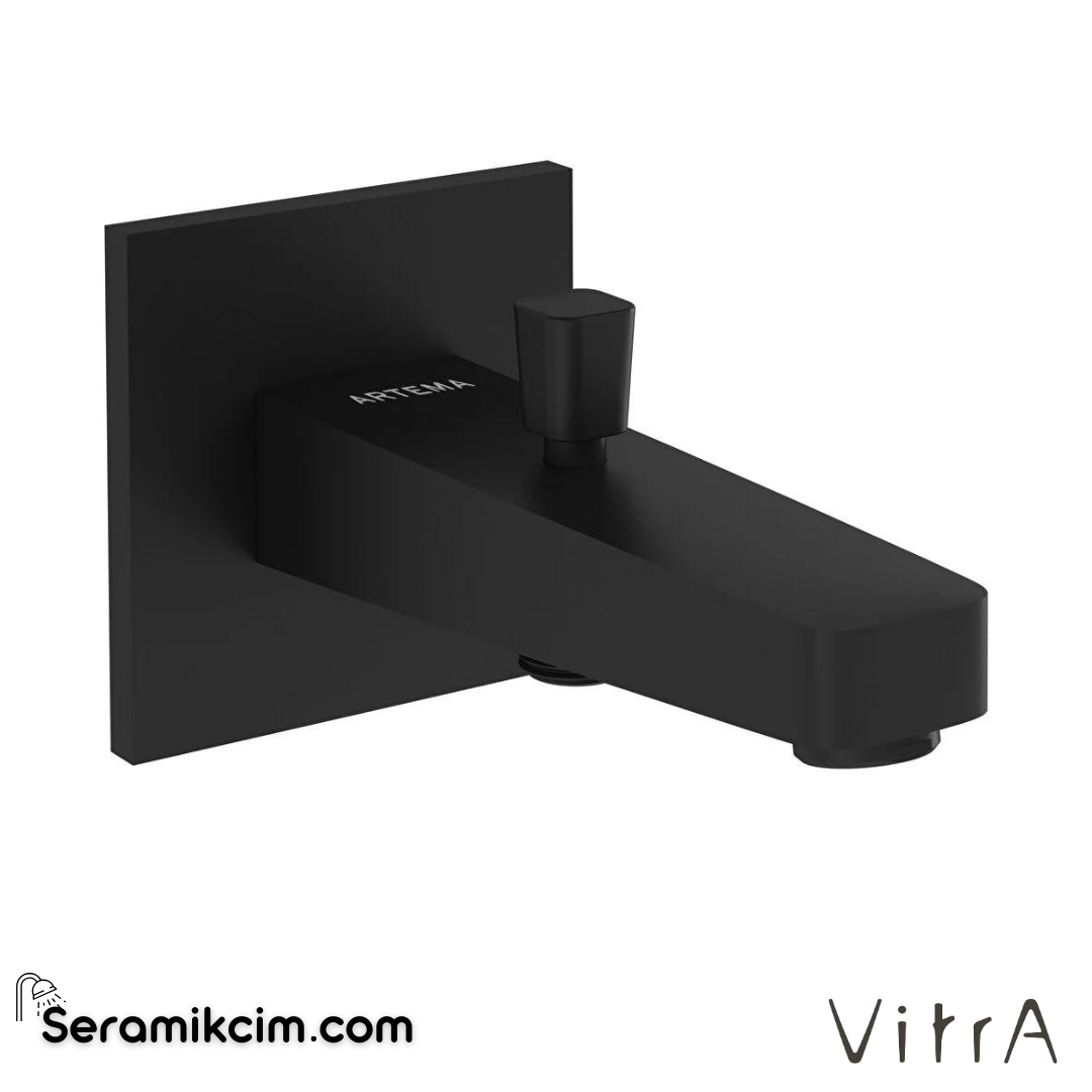 Vitra Root Square Çıkış Ucu  (El Duşu Çıkışlı), Mat Siyah - A4274036