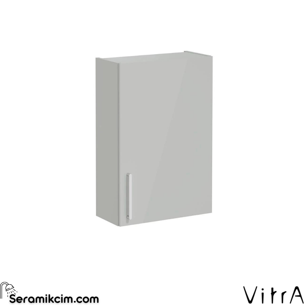 Vitra Root Üst Ünite, 55 Cm, Dar, Parlak İnci Grisi, Sağ