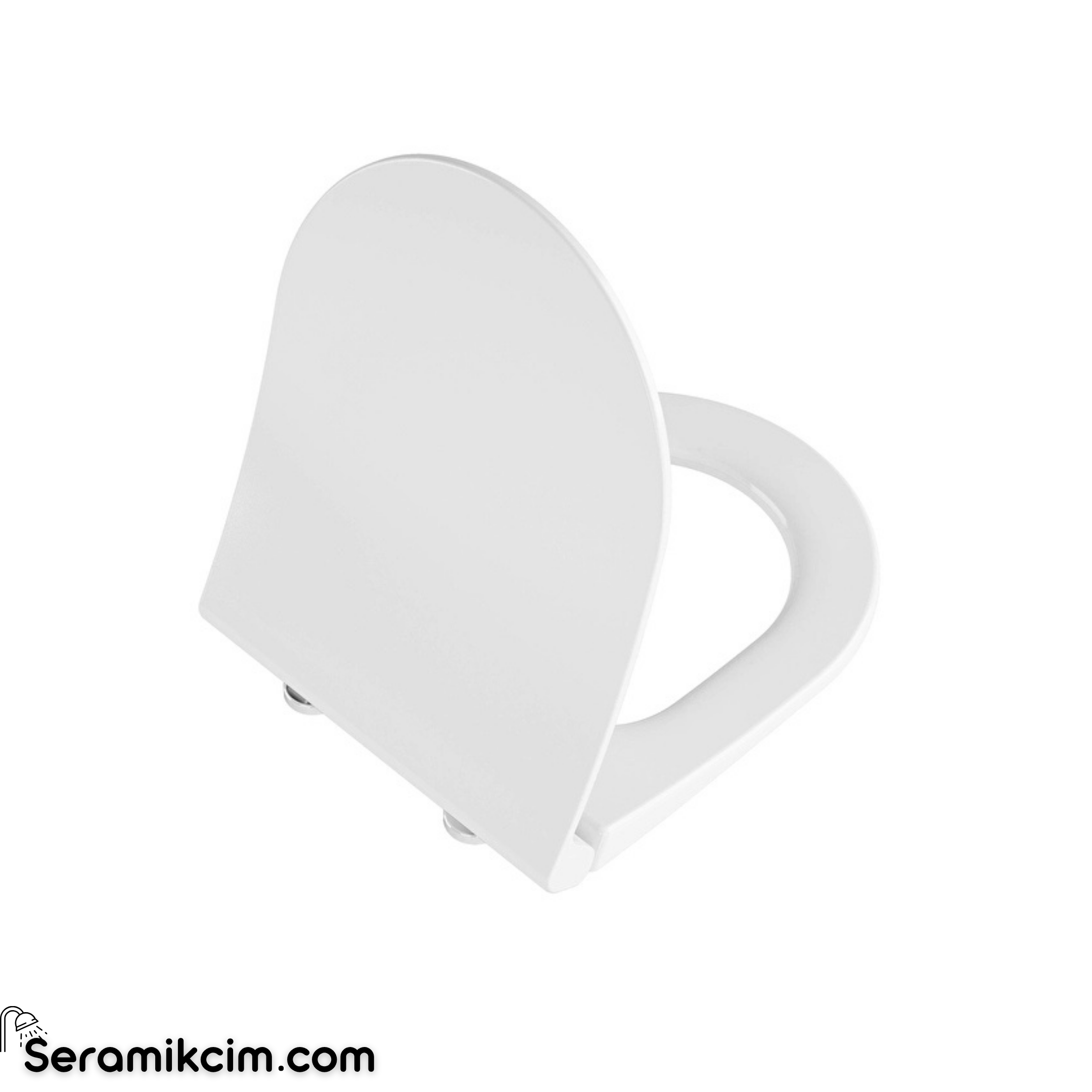 Vitra Round Klozet Kapağı Slim Etekli Duroplast Üstten Sıkmalı Yavaş Kapanır Kolay Sök-Tak Metal Menteşeli Beyaz 210-003R009