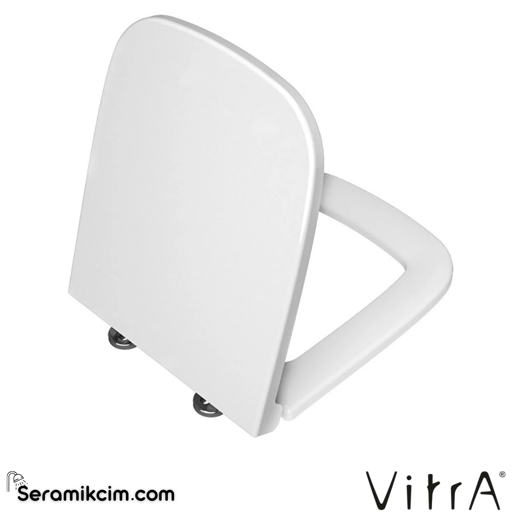 VitrA S20 Klozet Kapağı Duroplast, Üstten Sıkmalı Yavaş Kapanır, Kolay Sök-Tak, Metal Menteşeli, Beyaz 77-003R009 - 77-003R009