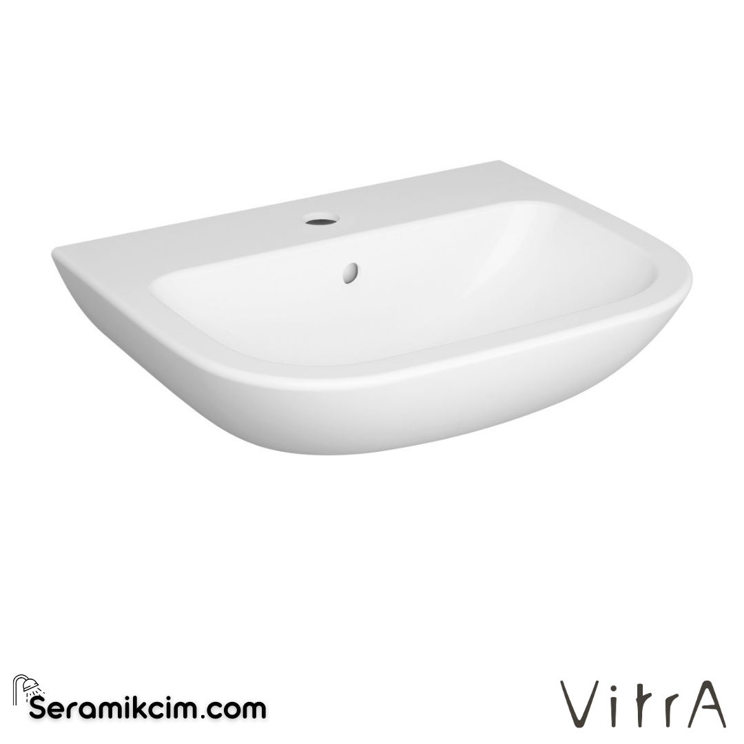 Vitra S20 Lavabo 55X44 Cm Tek Armatür Delikli, Su Taşma Delikli, Beyaz - 5502L003-0001