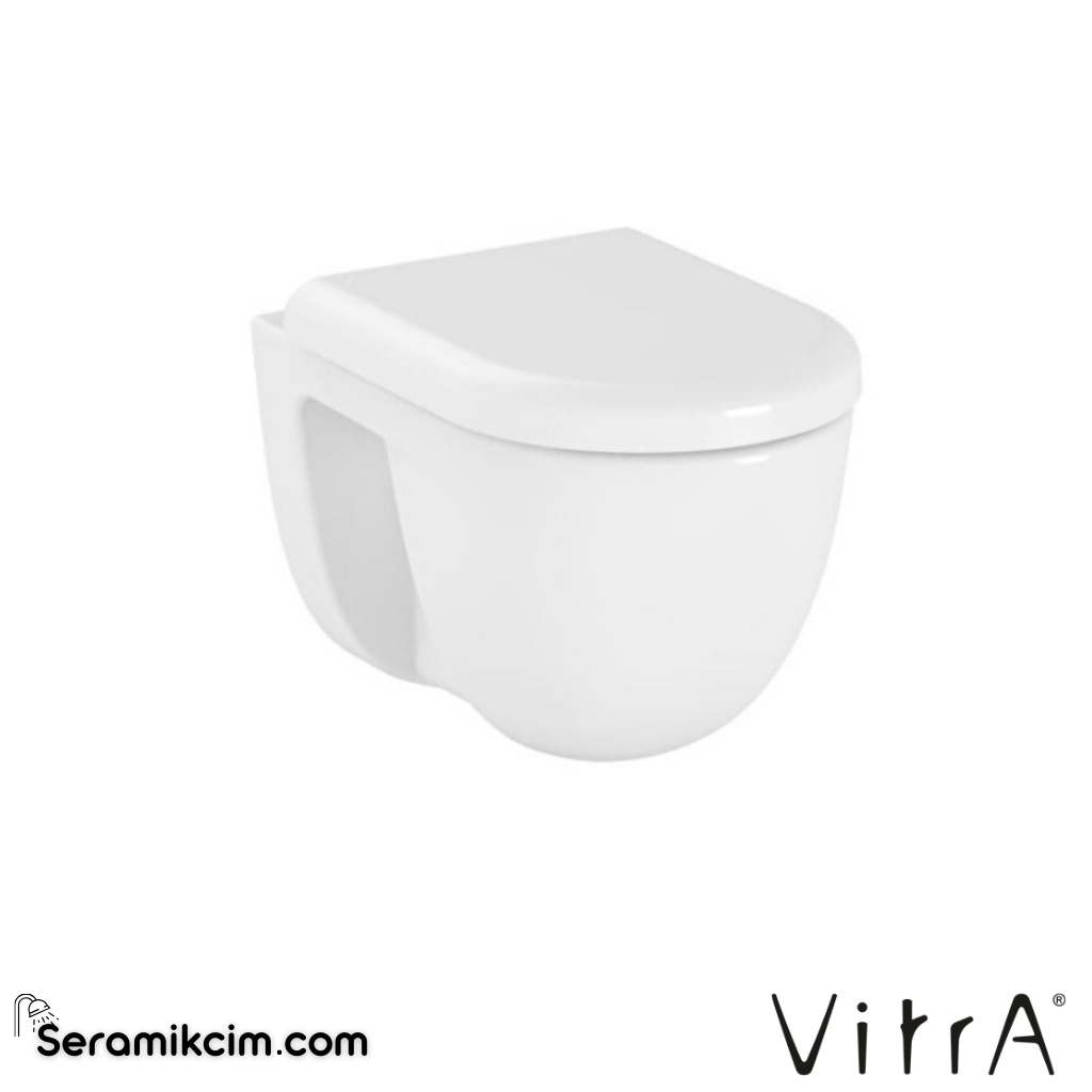VitrA S40 Asma Klozet SmoothFlush, 54 cm Taharet Borulu, Beyaz - 7759L003-0850