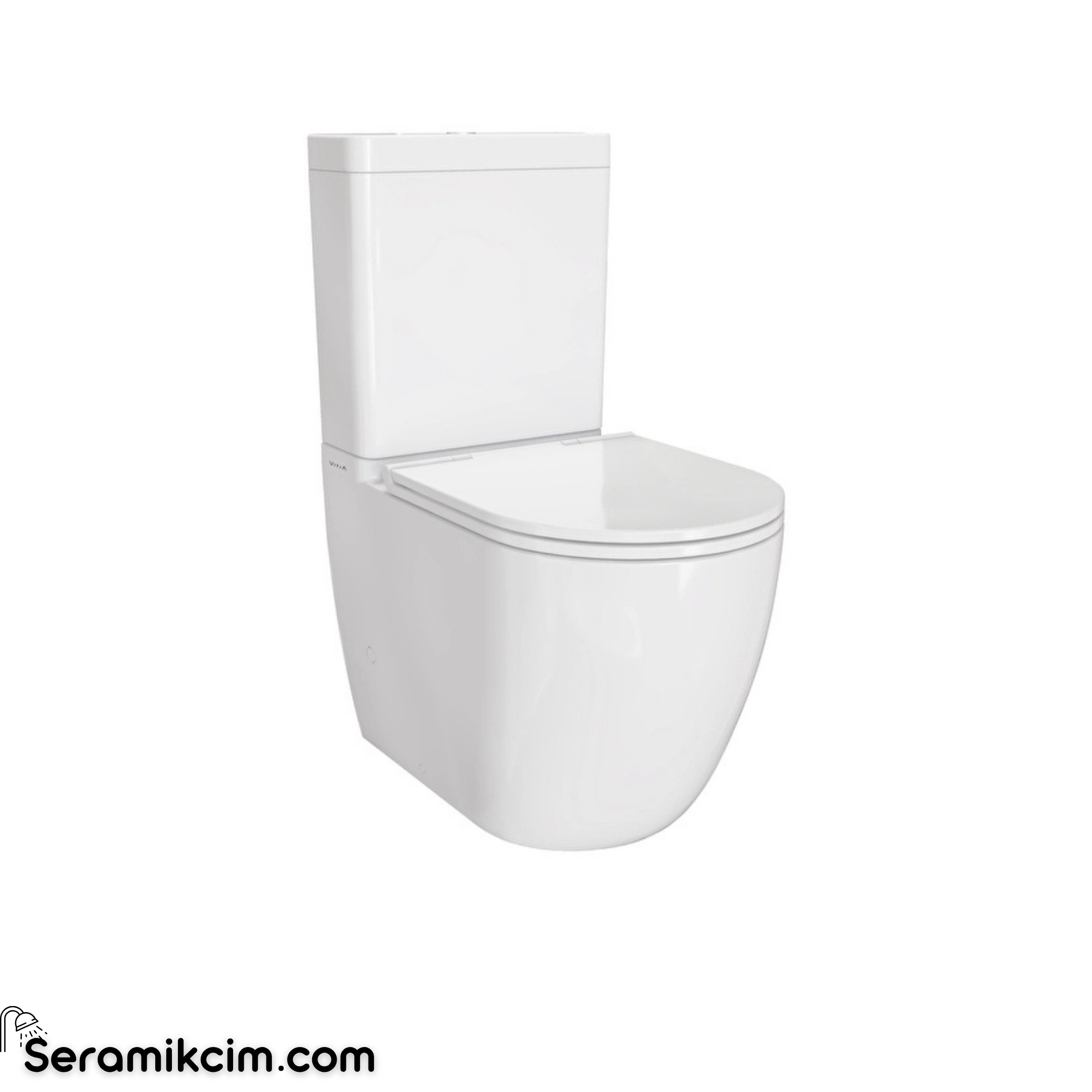 VitrA S55 SmoothFlush Kanalsız Duvara Tam Dayalı Klozet Rezervuar Seti (Yavaş Kapanır Kapak ve İç Takım Dahil) 9888B003-7201
