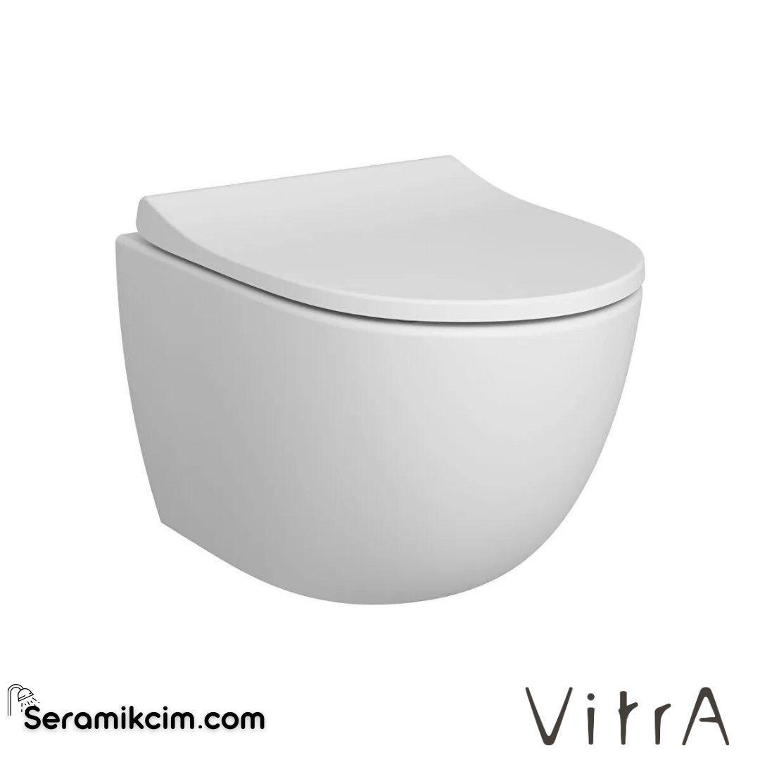 VitrA Sento Asma Klozet Rim-ex, Gizli Montajlı, Kompakt, 50 cm Taharet Borulu, Taharet Borusu Girişi Sıva Altı Uygulamalı, Mat Beyaz - 7747B001-0559