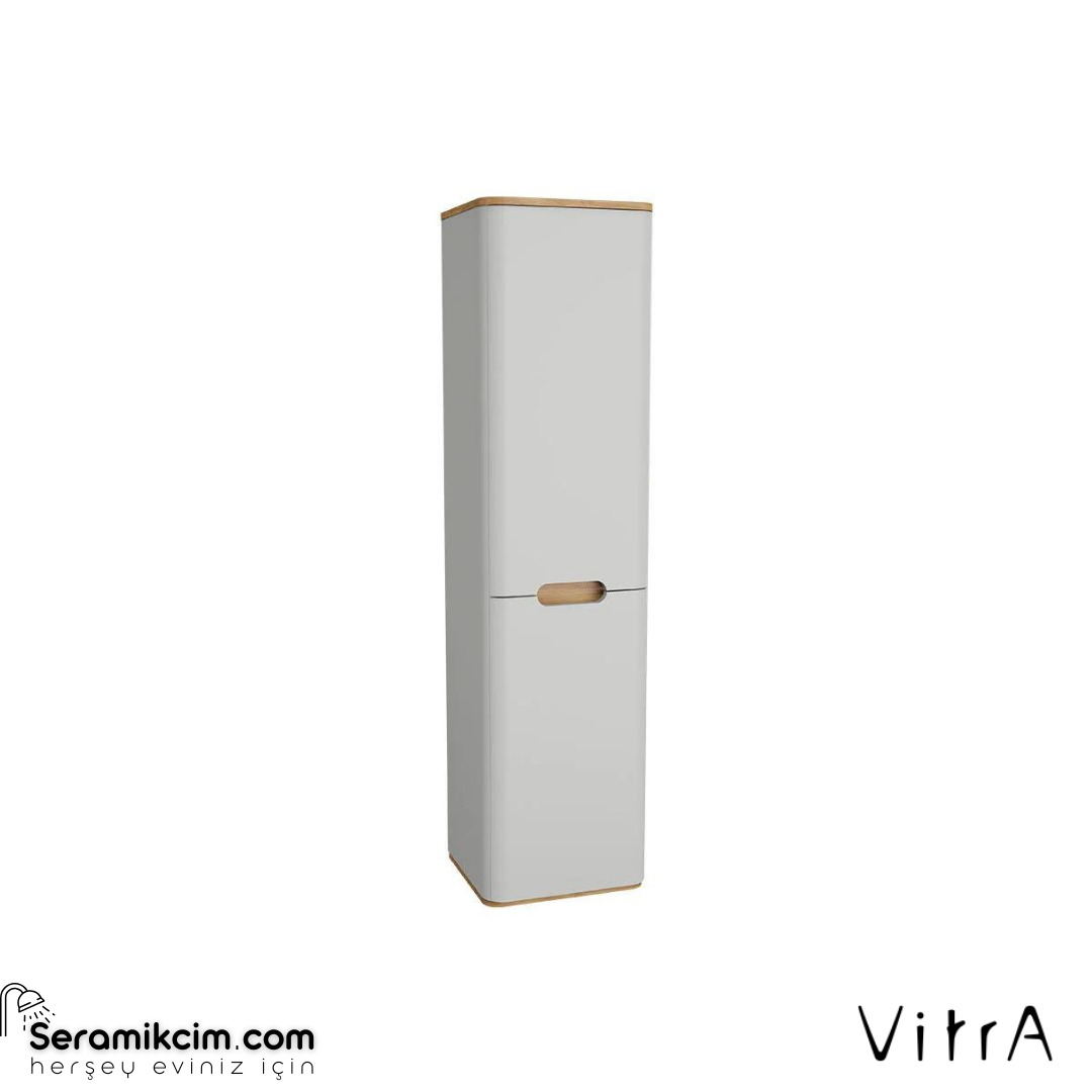 Vitra Sento Boy Dolabı, 40 Cm, Ayaksız, Mat Açık Gri, Sağ