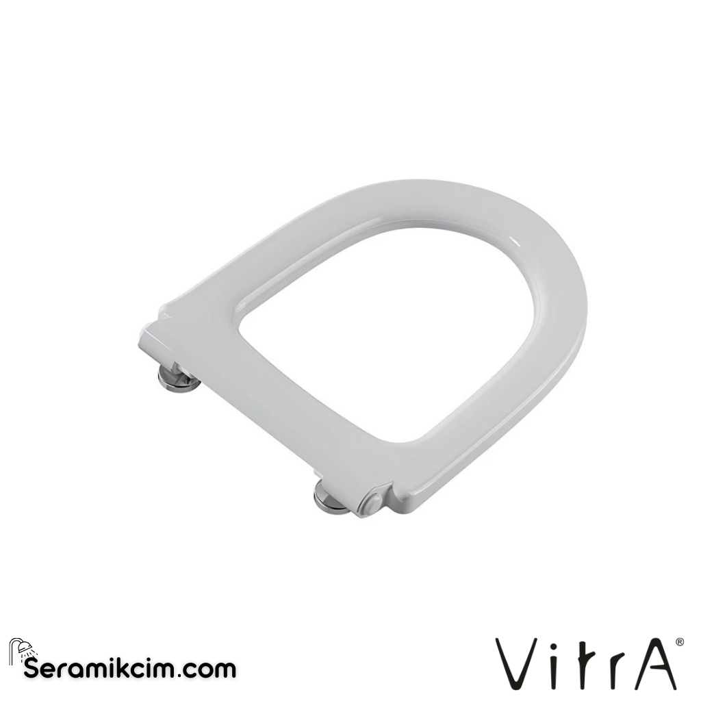 VitrA Sento Klozet Kapağı Duroplast, Üstten Sıkmalı Yavaş Kapanır, Metal Menteşeli, Beyaz 86-003-509 - 86-003-509