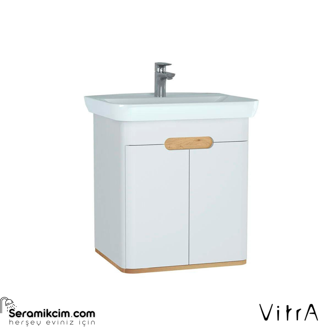 Vitra Sento Lavabo Dolabı, 65 Cm, Kapaklı, Ayaksız, Mat Beyaz