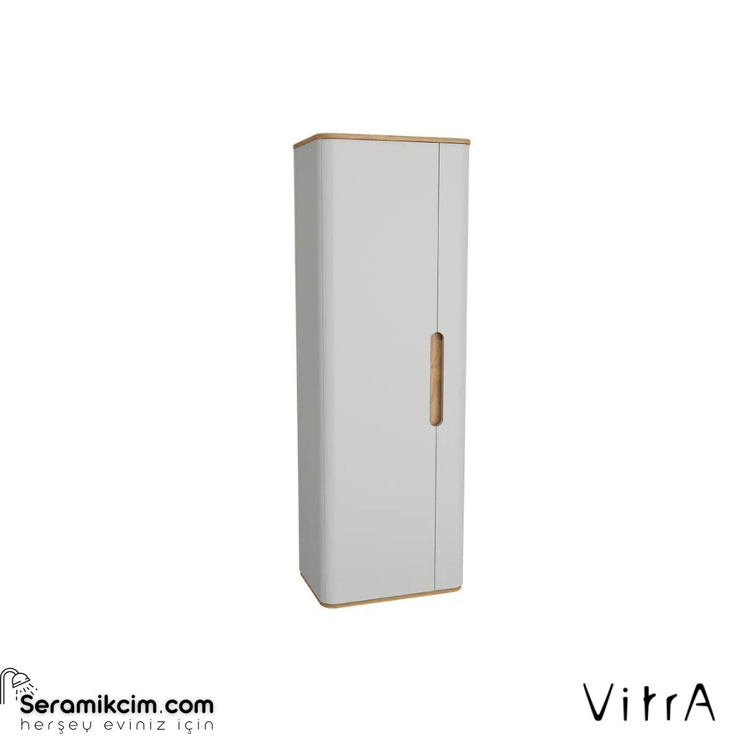Vitra Sento Temizlik Gereçleri Boy Dolabı, 55 Cm, Mat Açık Gri, Sol